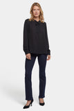 NYDJ Tie-Neck Blouse - Black
