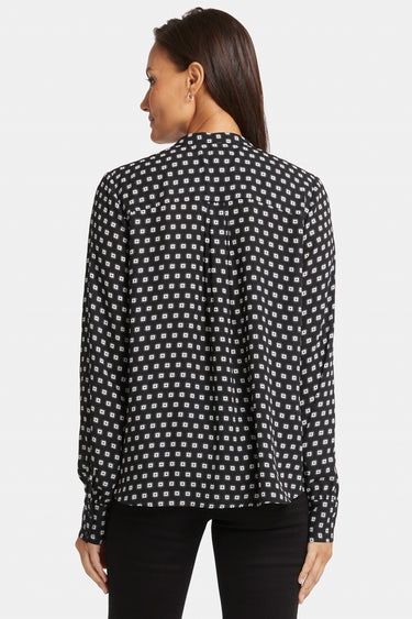 NYDJ Tie-Neck Blouse - Pearl Medallion