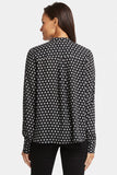 NYDJ Tie-Neck Blouse - Pearl Medallion