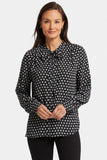 NYDJ Tie-Neck Blouse - Pearl Medallion