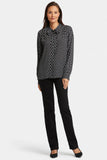 NYDJ Tie-Neck Blouse - Pearl Medallion