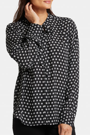 NYDJ Tie-Neck Blouse - Pearl Medallion
