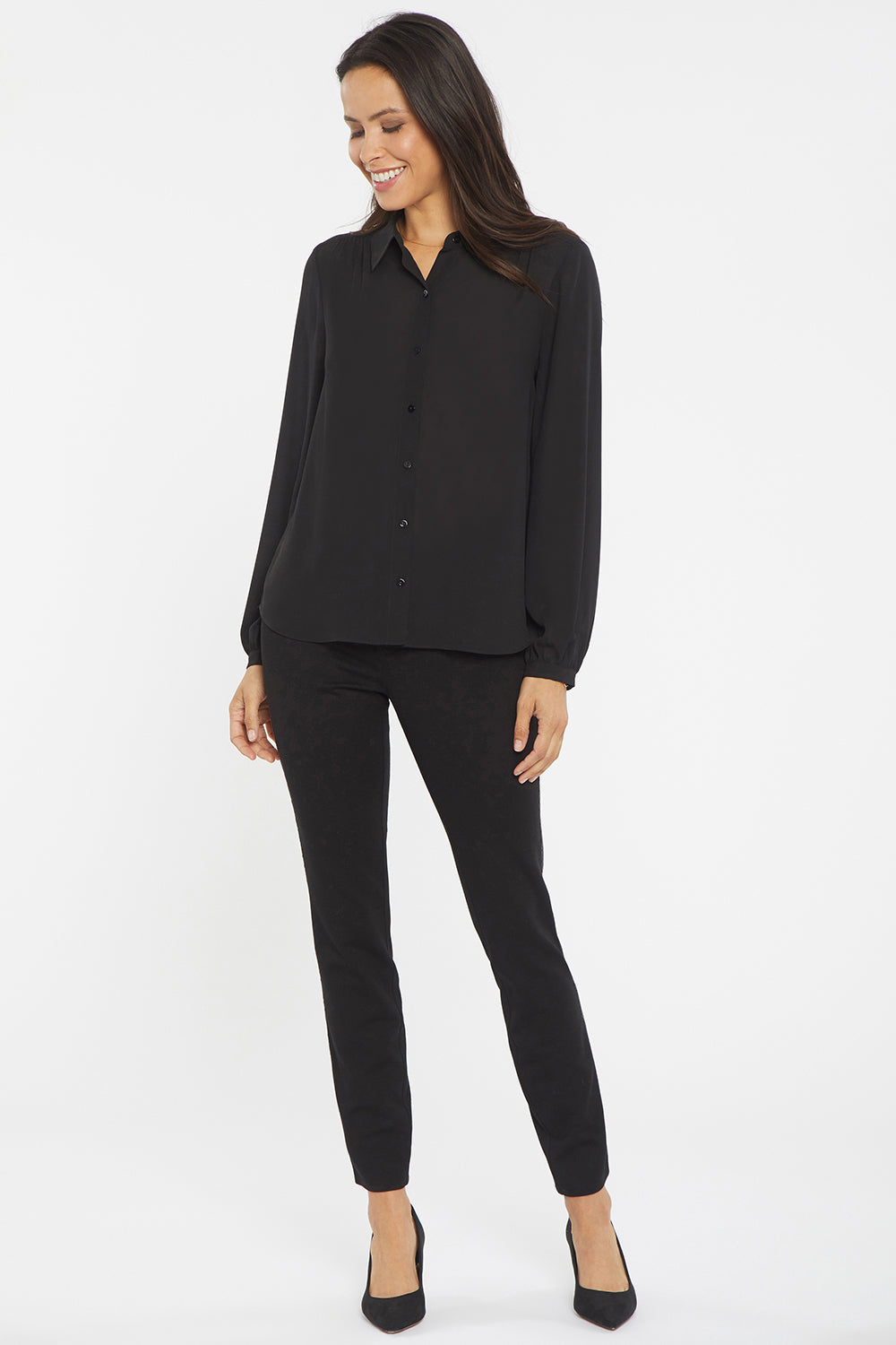 NYDJ Modern Blouse - Black