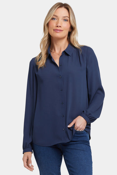 NYDJ Modern Blouse - Oxford Navy