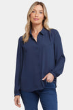 NYDJ Modern Blouse - Oxford Navy