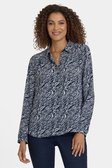 NYDJ Modern Blouse - Vintage Zebra