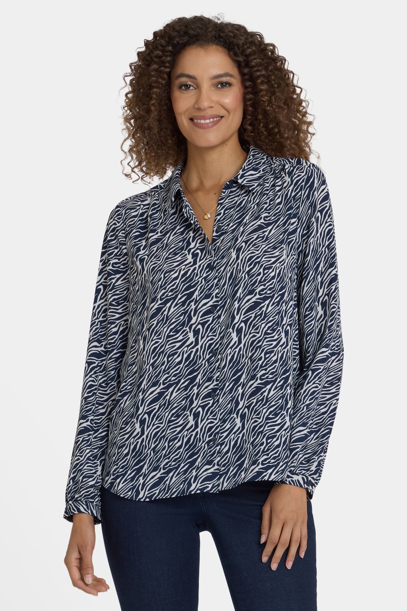 NYDJ Modern Blouse - Vintage Zebra