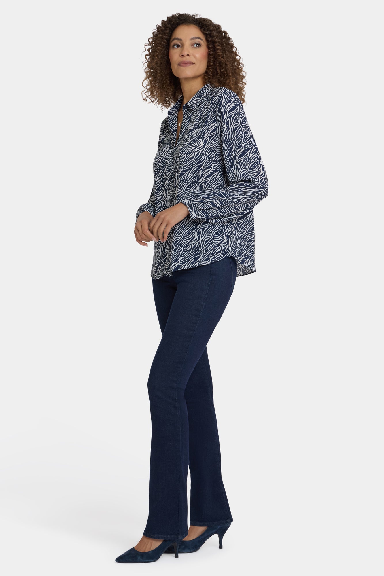NYDJ Modern Blouse - Vintage Zebra