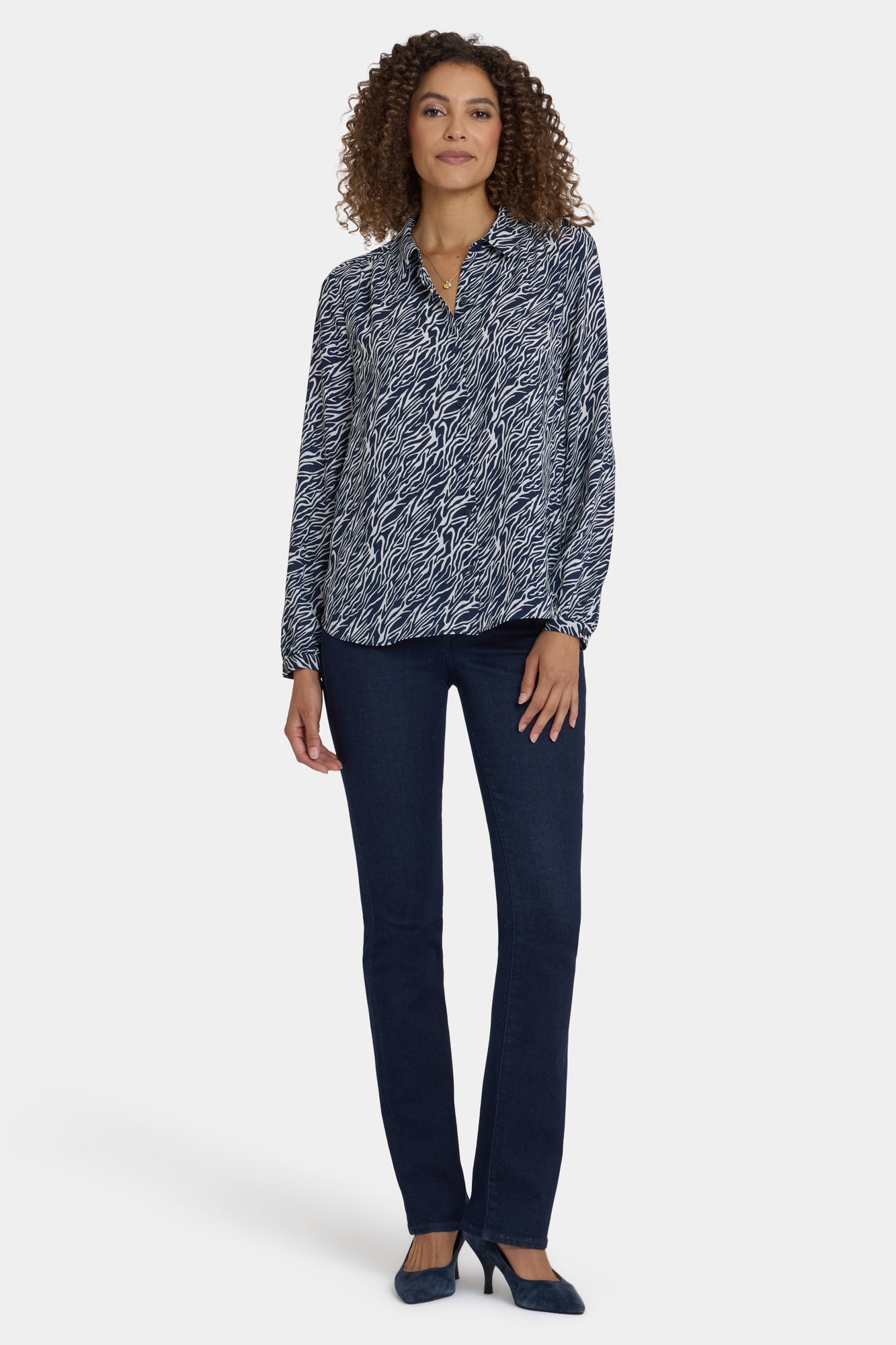 NYDJ Modern Blouse - Vintage Zebra