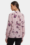 NYDJ Pleated Peasant Blouse - Petite Palais