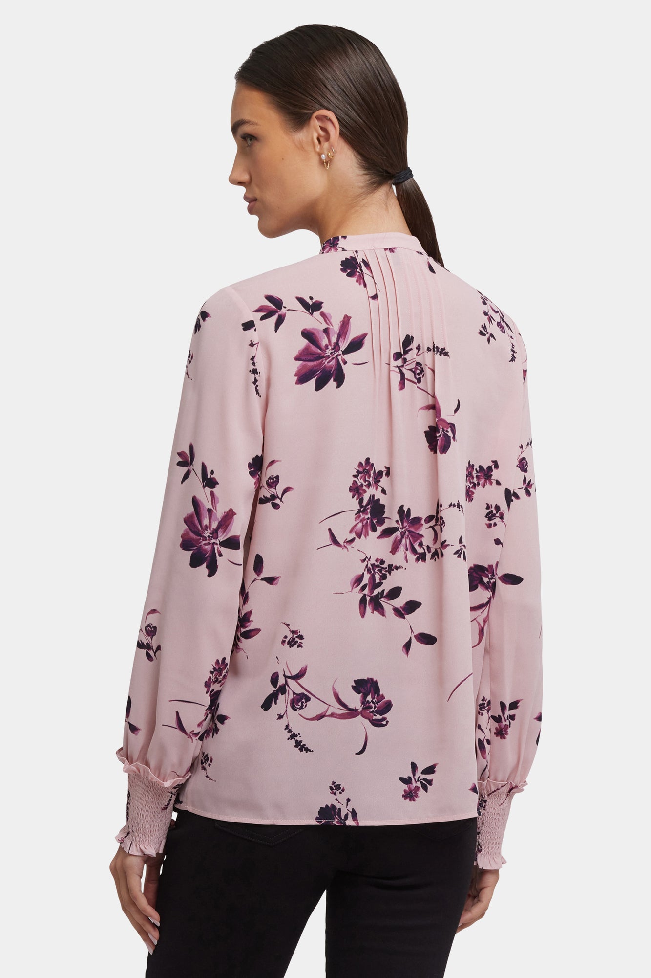 NYDJ Pleated Peasant Blouse - Petite Palais