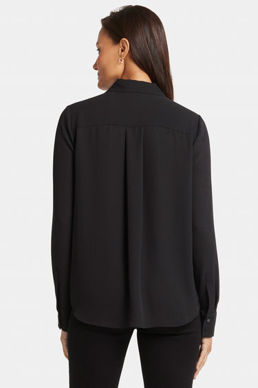 NYDJ Tuxedo Blouse - Black