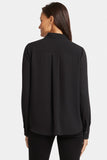 NYDJ Tuxedo Blouse - Black