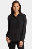 NYDJ Tuxedo Blouse - Black