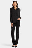 NYDJ Tuxedo Blouse - Black