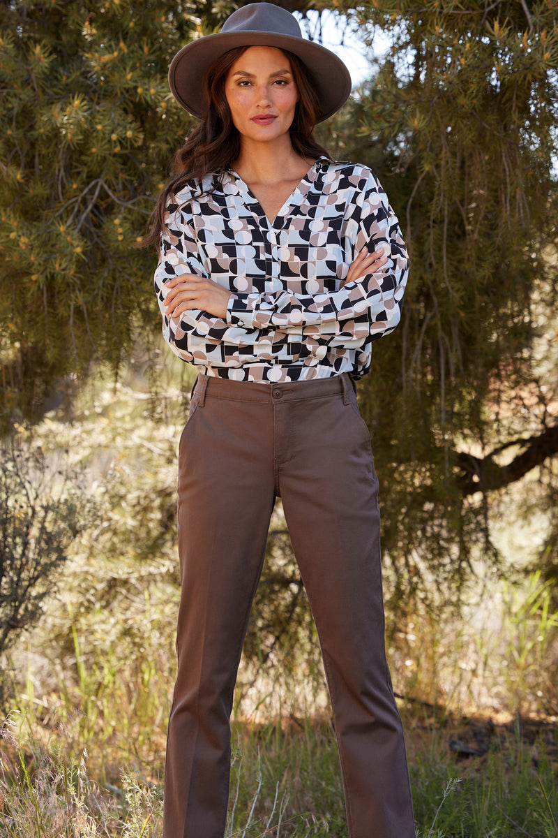 NYDJ Becky Blouse - Light & Fog