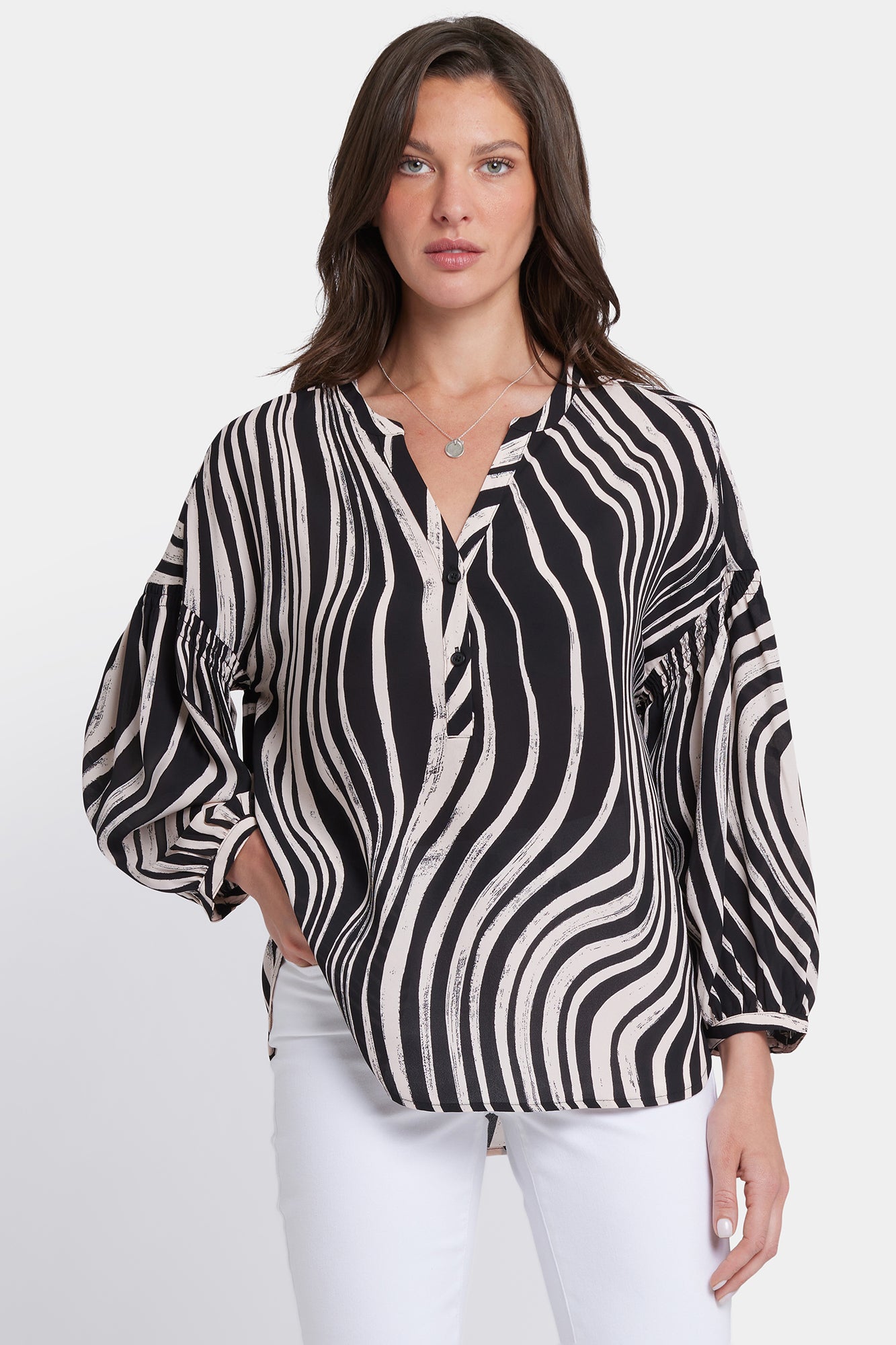 NYDJ Paulina Peasant Blouse - Las Carreras