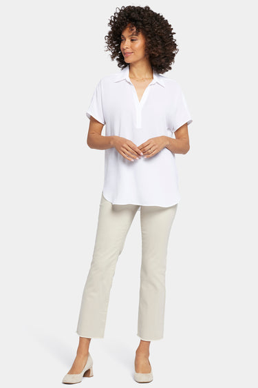 NYDJ Becky Short Sleeved Blouse - Optic White