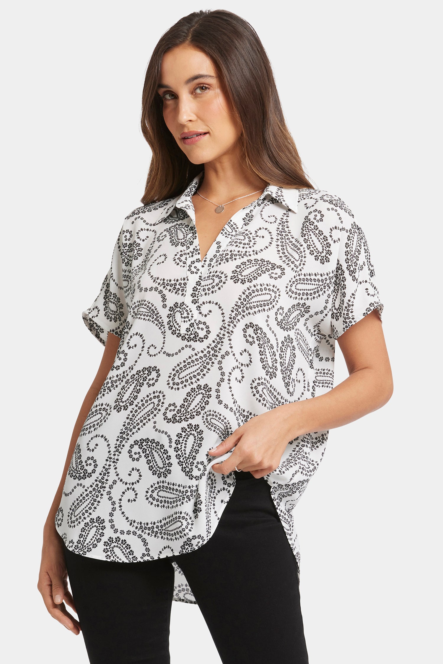 Sleeveless Pintuck Blouse In Plus Size - Endless Sea Solids
