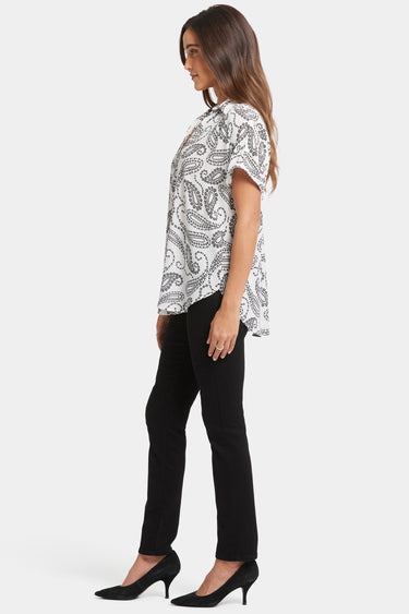 NYDJ Becky Short Sleeved Blouse - Paislyn