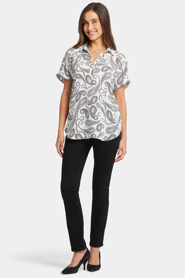 NYDJ Becky Short Sleeved Blouse - Paislyn