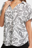 NYDJ Becky Short Sleeved Blouse - Paislyn