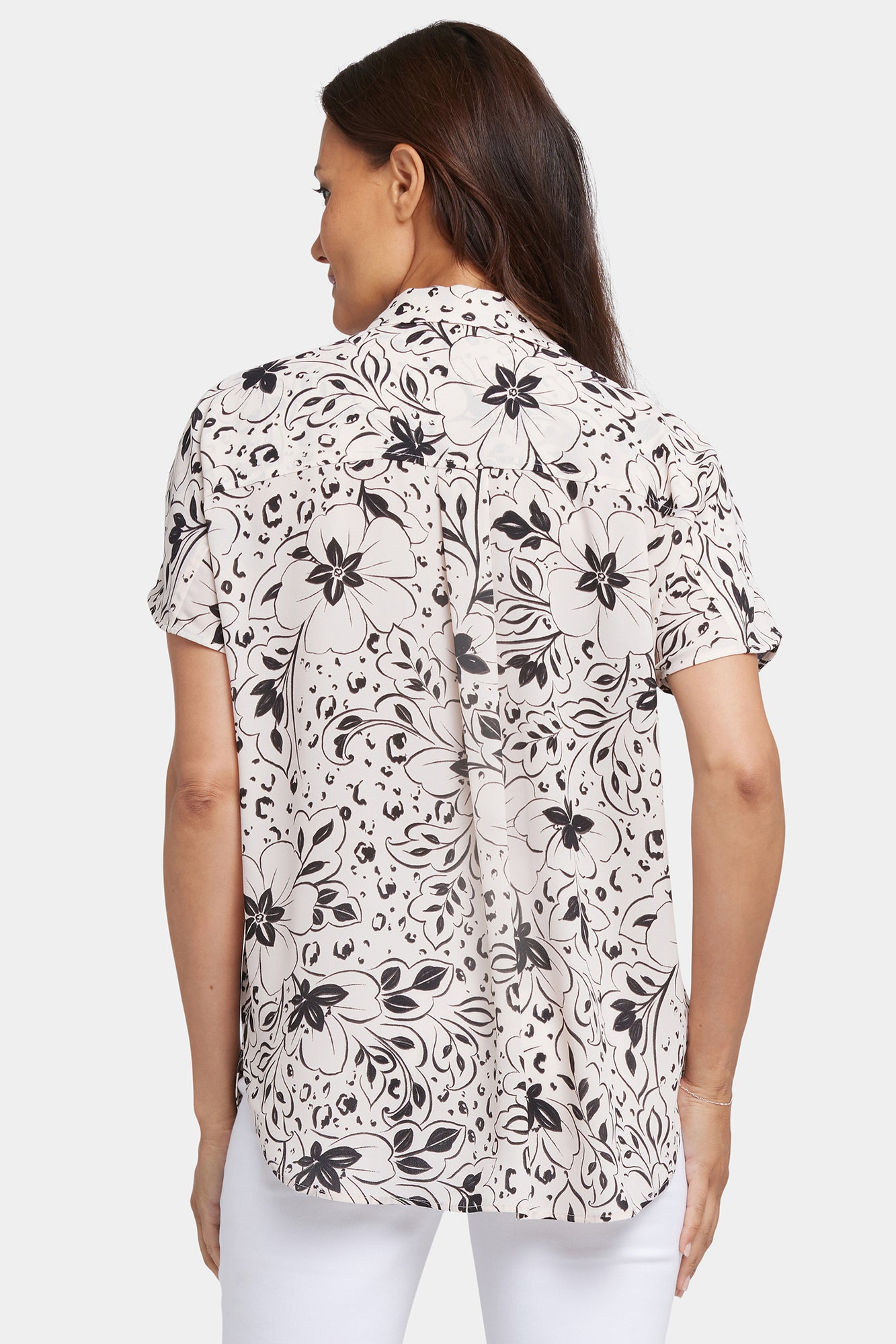 NYDJ Becky Short Sleeved Blouse - Luna Flores