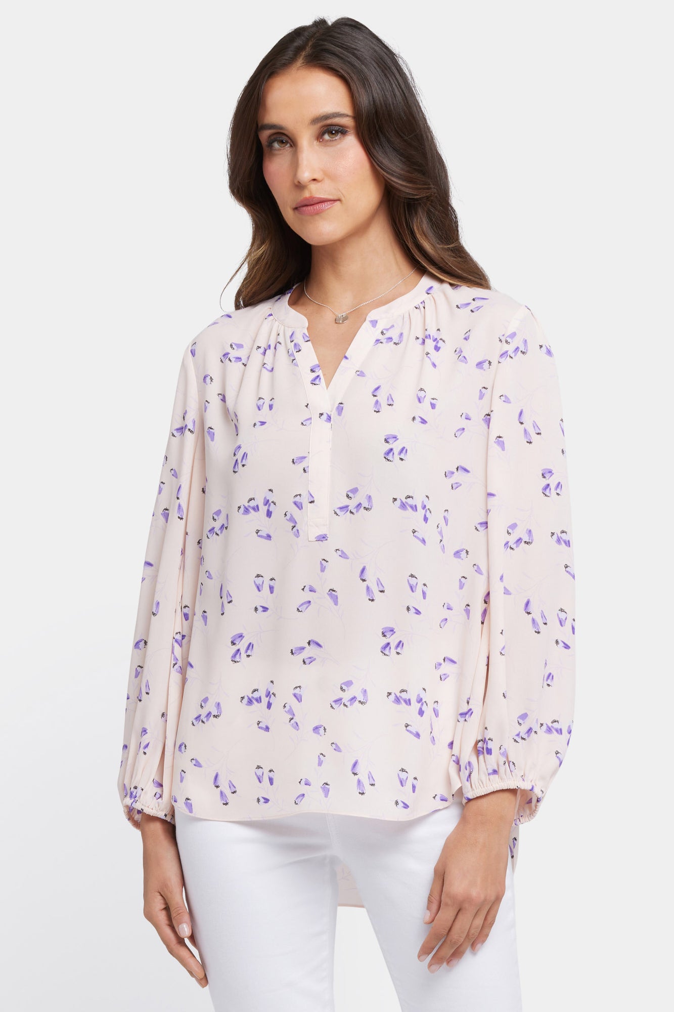 NYDJ Puff Sleeved Popover Top - Serra de Mar