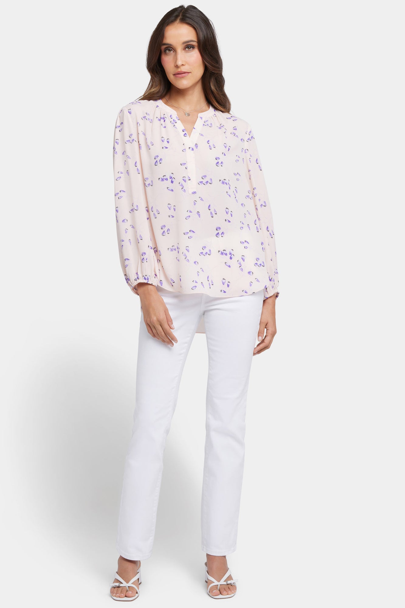 NYDJ Puff Sleeved Popover Top - Serra de Mar