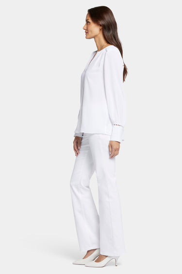 NYDJ Liliana Peasant Blouse - Optic White