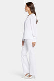 NYDJ Liliana Peasant Blouse - Optic White
