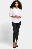 NYDJ Flounce Front Blouse - Optic White