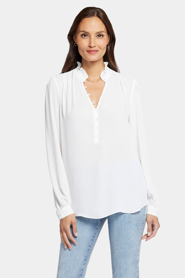 NYDJ Hannah Blouse  - Optic White