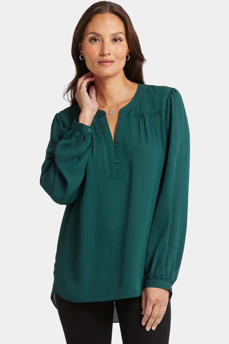 NYDJ Trinity Blouse - Pine Forest