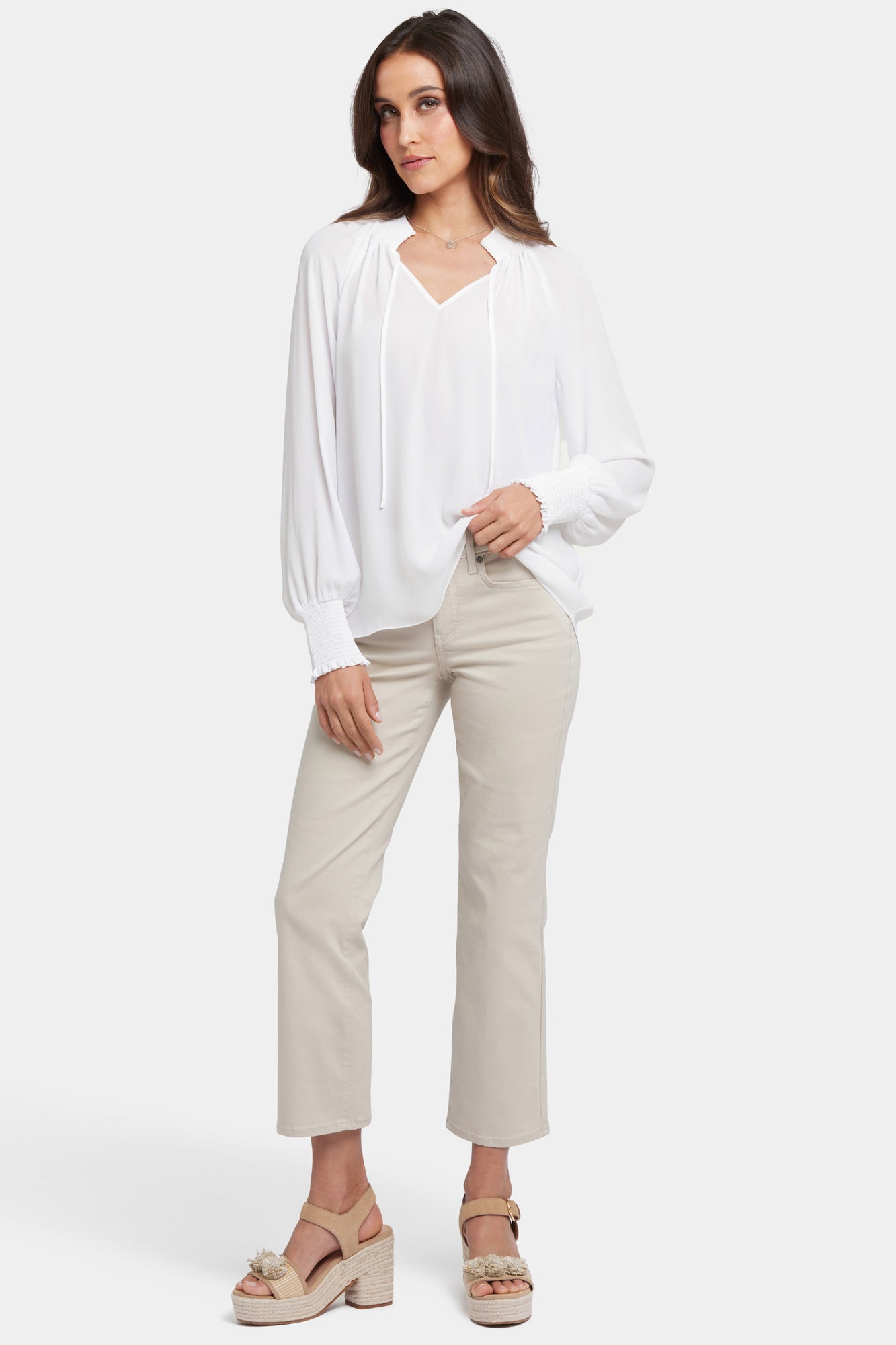 NYDJ Gemma Blouse - Optic White