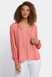 NYDJ Gemma Blouse - Coral Haze