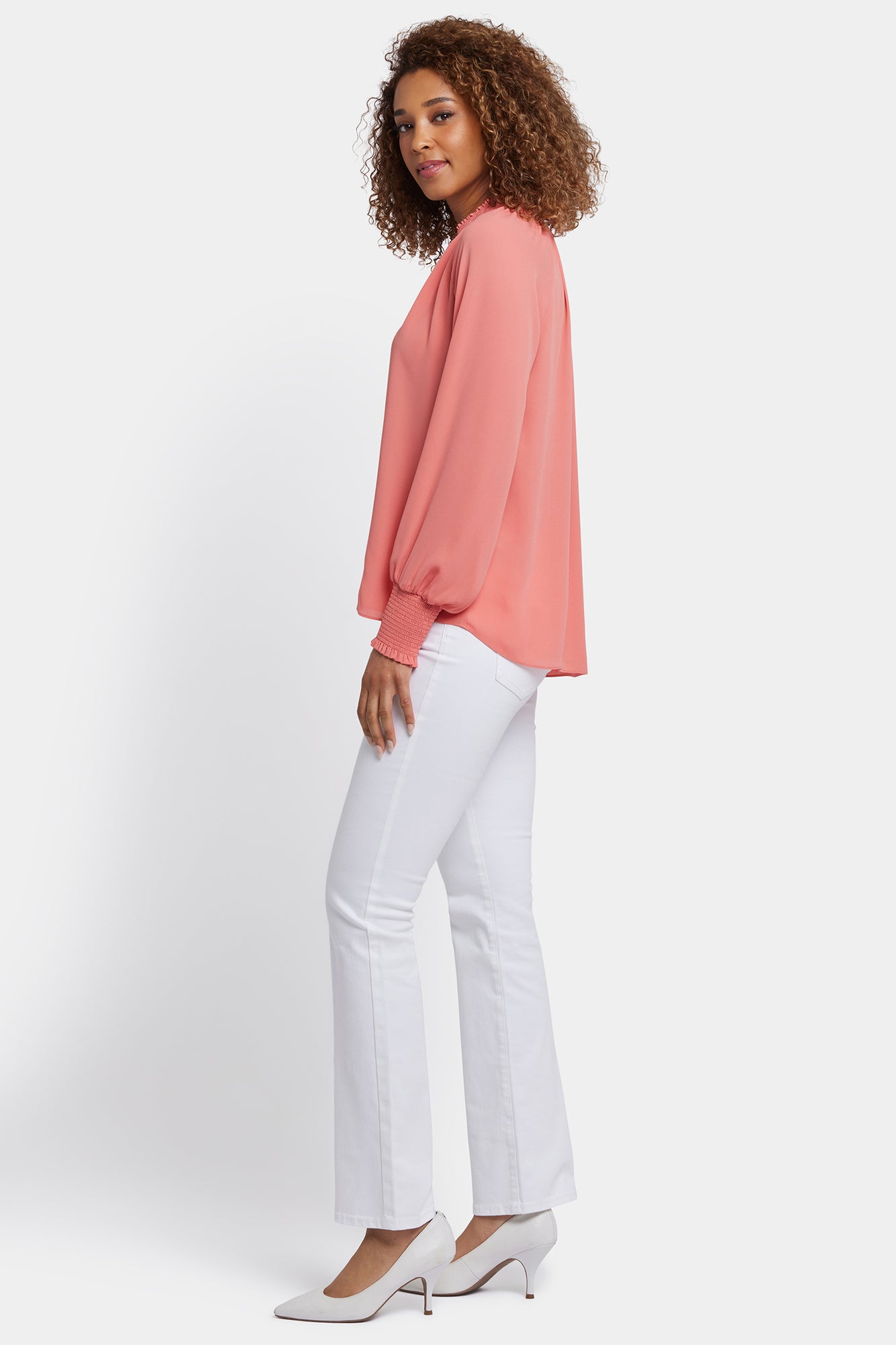 NYDJ Gemma Blouse - Coral Haze