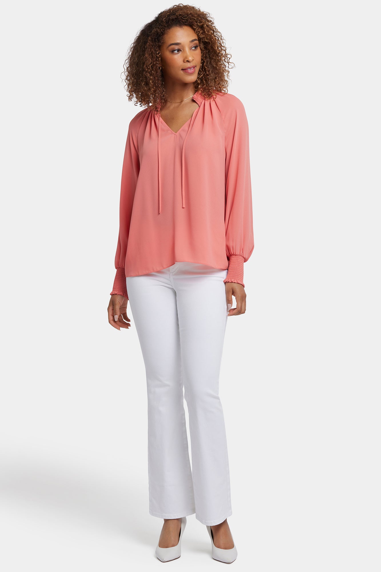 NYDJ Gemma Blouse - Coral Haze