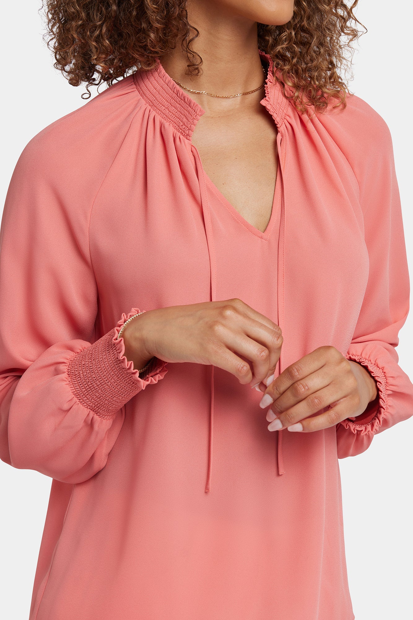 NYDJ Gemma Blouse - Coral Haze