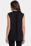 NYDJ Sleeveless Gemma Blouse - Black