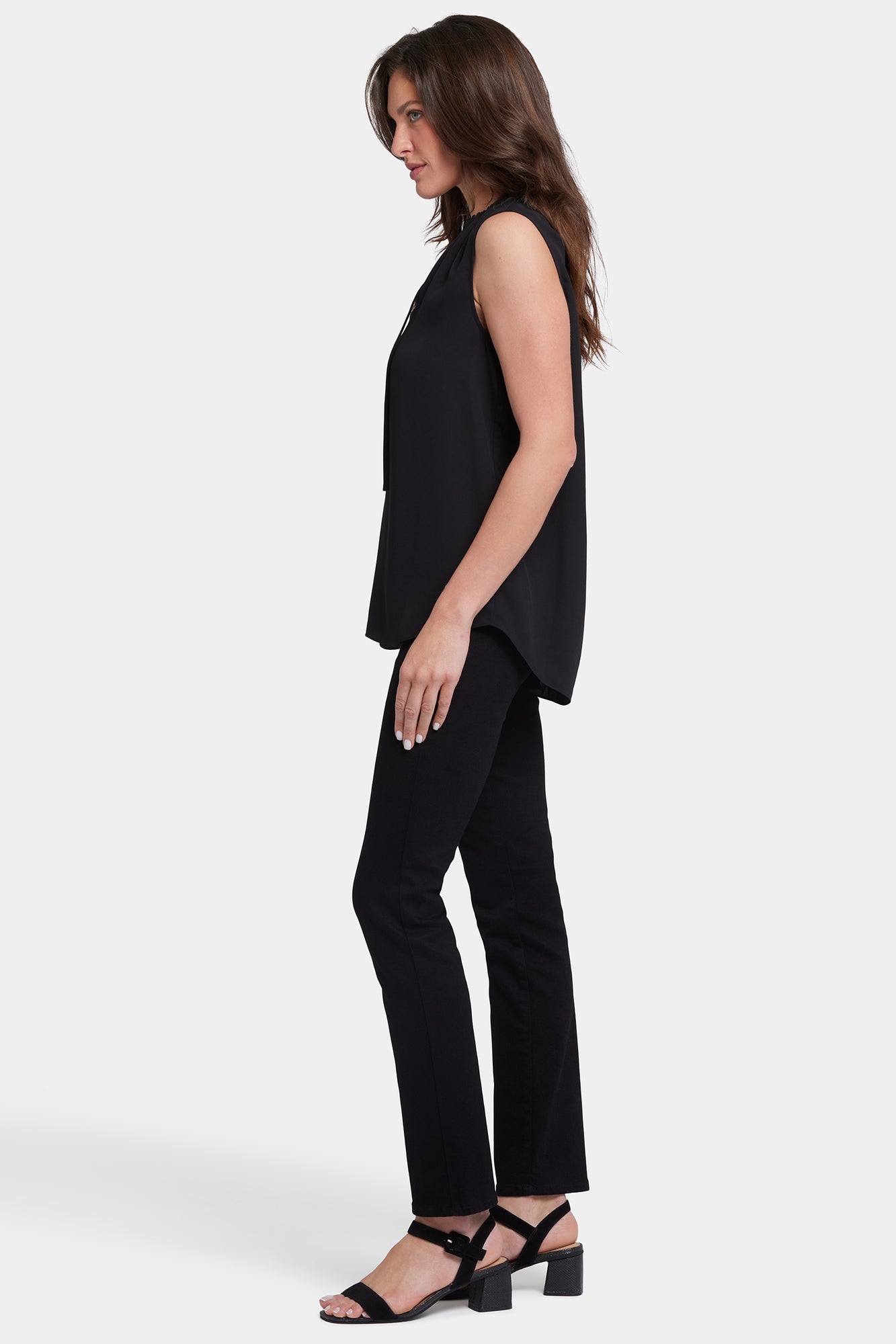 NYDJ Sleeveless Gemma Blouse - Black