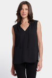 NYDJ Sleeveless Gemma Blouse - Black