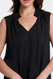 NYDJ Sleeveless Gemma Blouse - Black