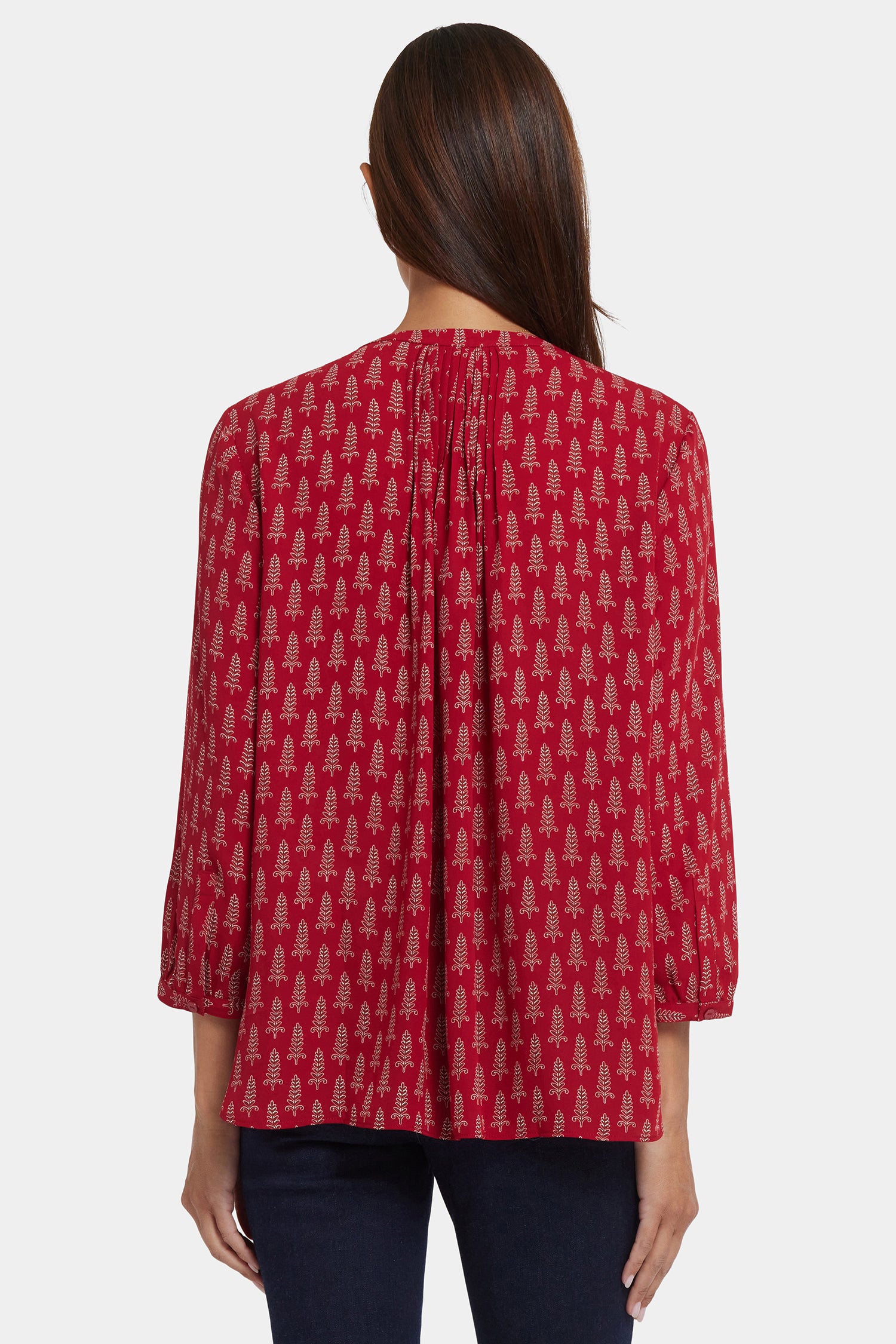 Pintuck Blouse - Jacqueline Red | NYDJ
