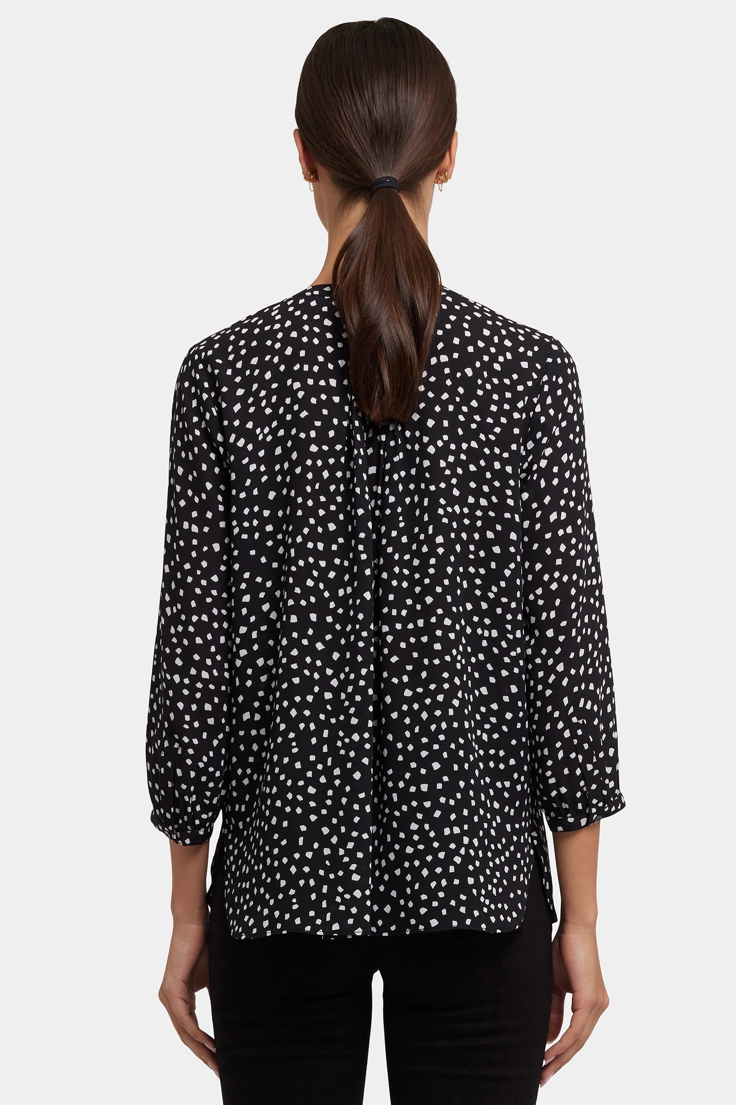Pintuck Blouse - Francoise Dots Multi | NYDJ
