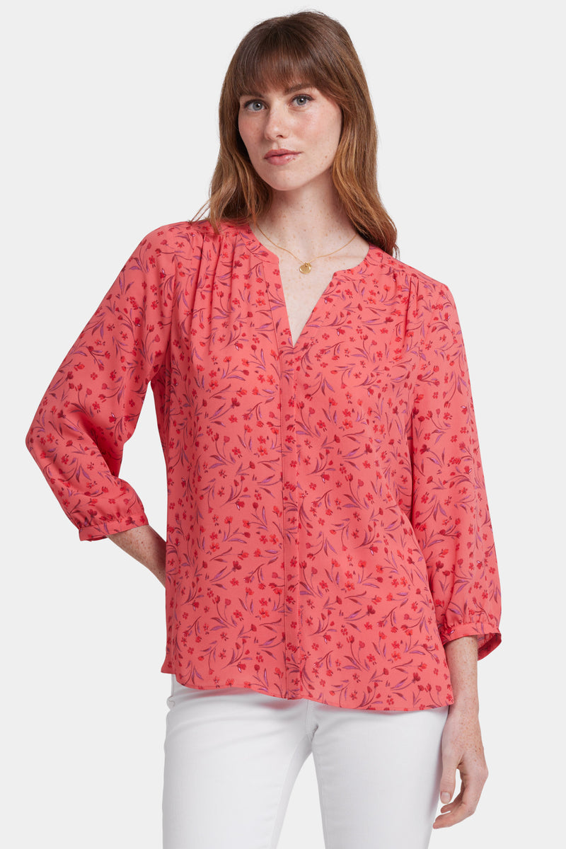 NYDJ Pintuck Blouse - Fernanda Flores
