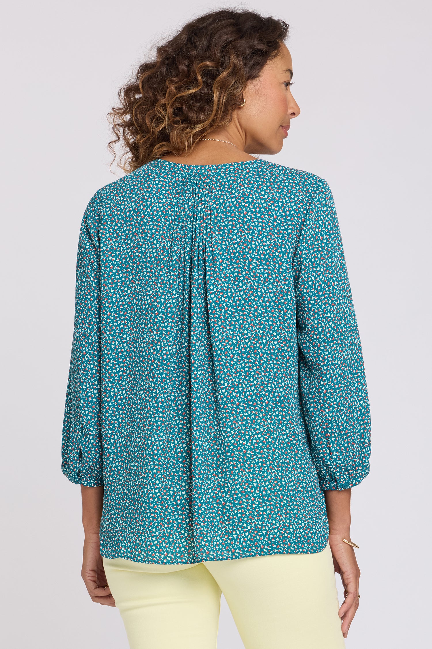 Pintuck Blouse - Darcy Ditsy Multi | NYDJ