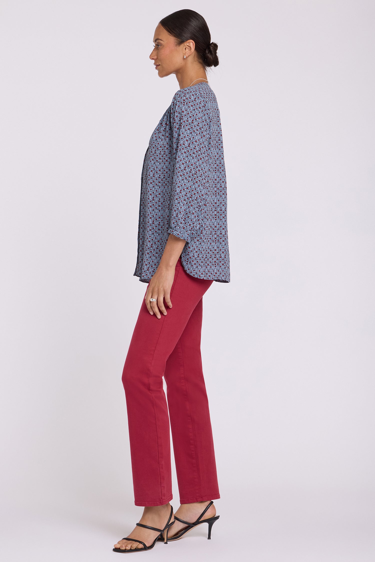 Pintuck Blouse - Gillian Geo Prints | NYDJ