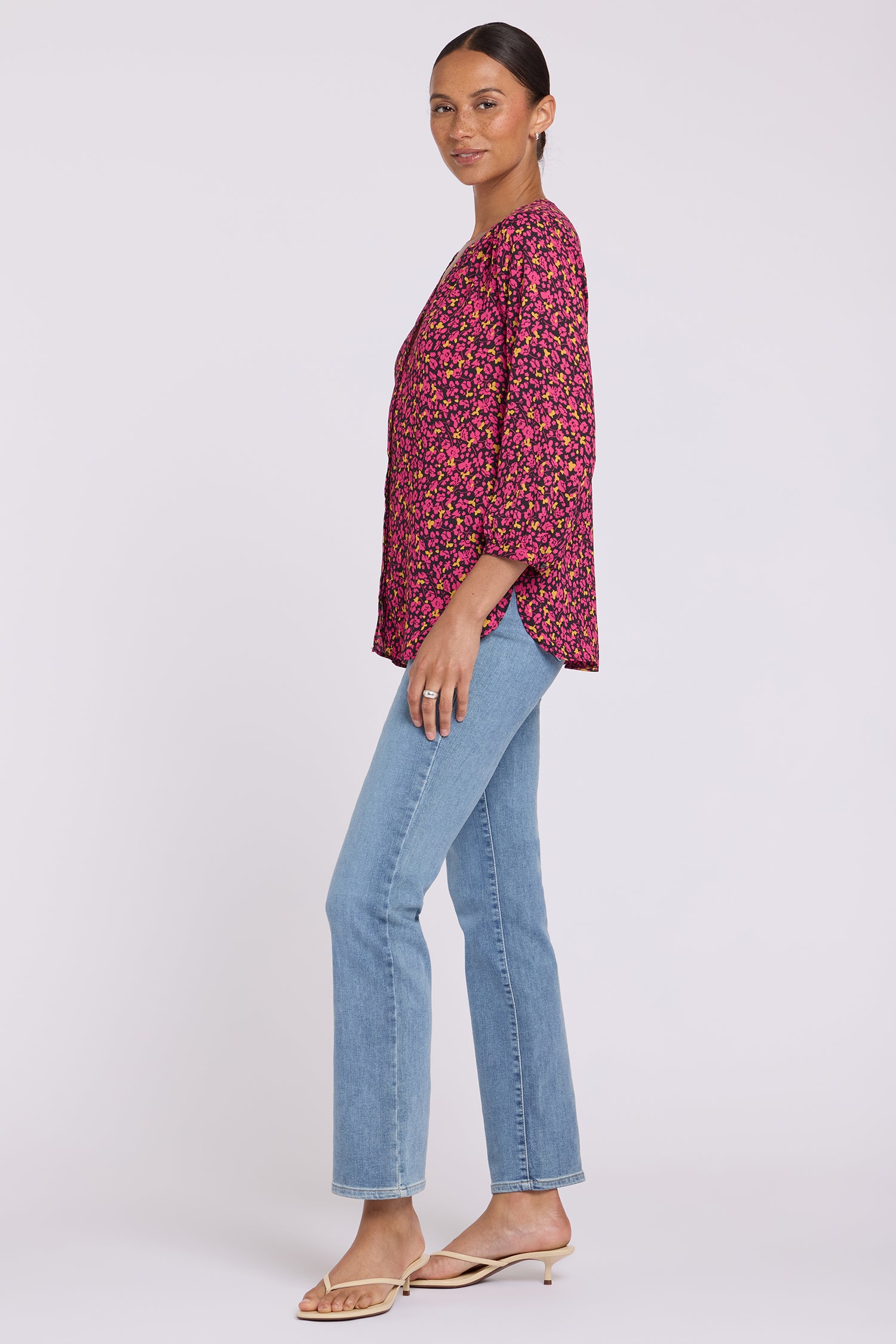 Pintuck Blouse - Evangeline Red | NYDJ