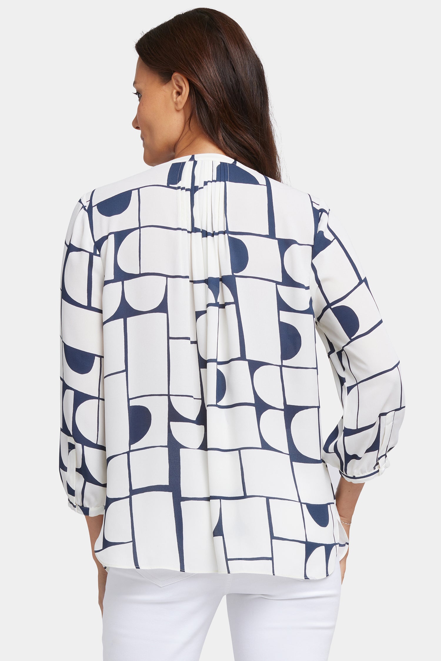 Pintuck Blouse - Campo das Cortes White | NYDJ